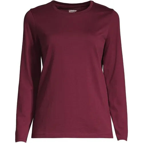 Supima Cotton Long Sleeve Crewneck T-Shirt