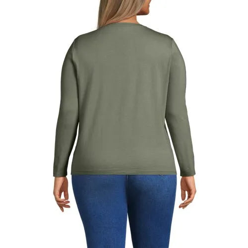 Supima Cotton Long Sleeve Crewneck T-Shirt