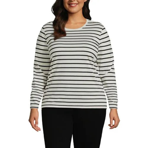 Supima Cotton Long Sleeve Crewneck T-Shirt