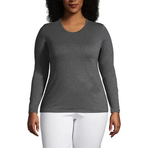 Supima Cotton Long Sleeve Crewneck T-Shirt