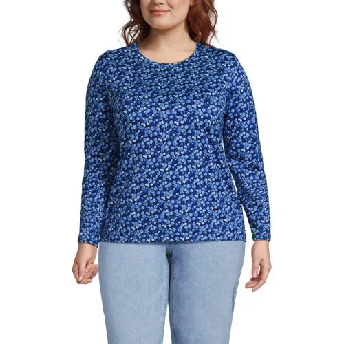 Supima Cotton Long Sleeve Crewneck T-Shirt