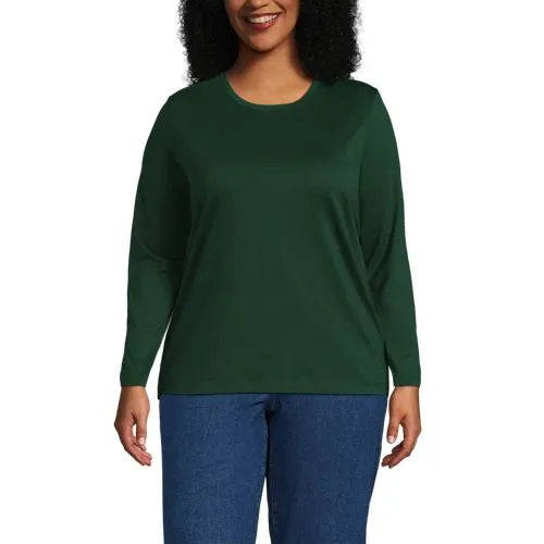 Supima Cotton Long Sleeve Crewneck T-Shirt