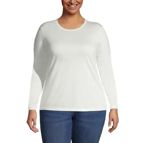 Supima Cotton Long Sleeve Crewneck T-Shirt