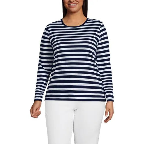 Supima Cotton Long Sleeve Crewneck T-Shirt