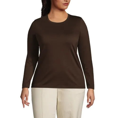 Supima Cotton Long Sleeve Crewneck T-Shirt