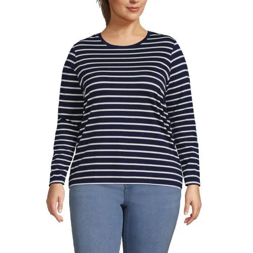 Supima Cotton Long Sleeve Crewneck T-Shirt