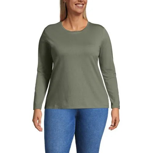 Supima Cotton Long Sleeve Crewneck T-Shirt