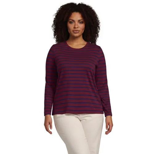 Supima Cotton Long Sleeve Crewneck T-Shirt