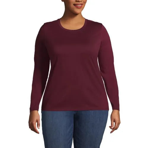 Supima Cotton Long Sleeve Crewneck T-Shirt