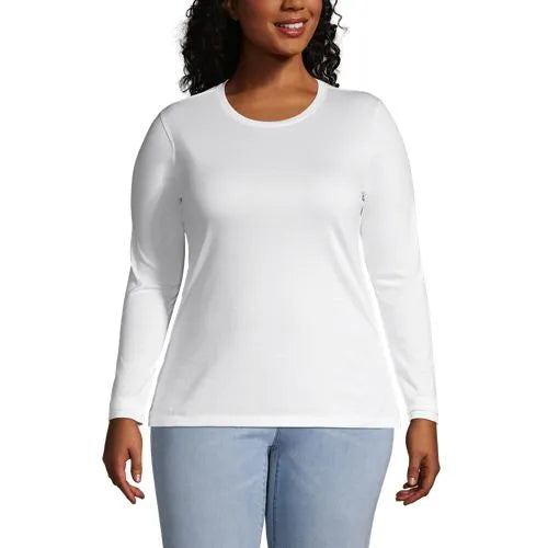 Supima Cotton Long Sleeve Crewneck T-Shirt