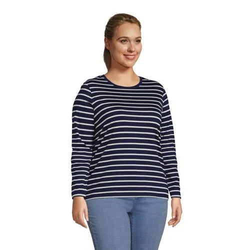 Supima Cotton Long Sleeve Crewneck T-Shirt