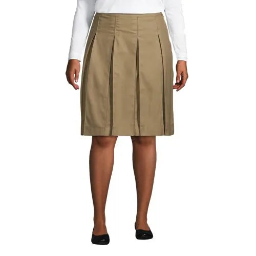 Women's Box Pleat Skirt Top of Knee