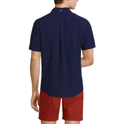 Men's Short Sleeve Seersucker Shirt