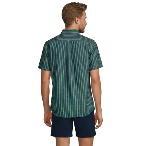 Men's Short Sleeve Seersucker Shirt