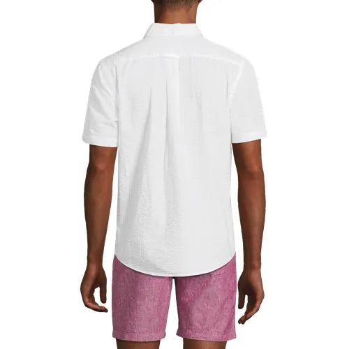 Men's Short Sleeve Seersucker Shirt