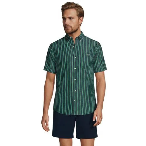 Men's Short Sleeve Seersucker Shirt