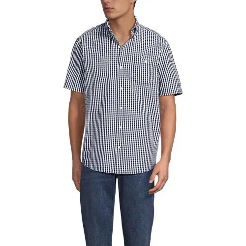 Men's Short Sleeve Seersucker Shirt