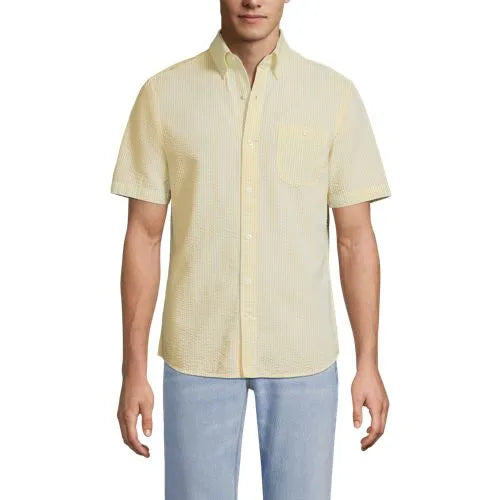 Men's Short Sleeve Seersucker Shirt