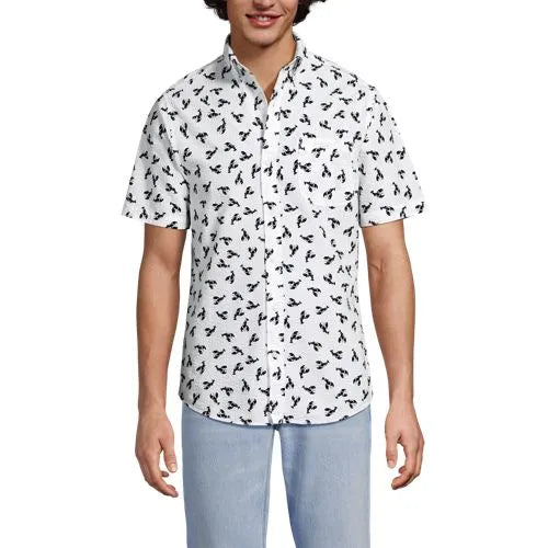 Men's Short Sleeve Seersucker Shirt