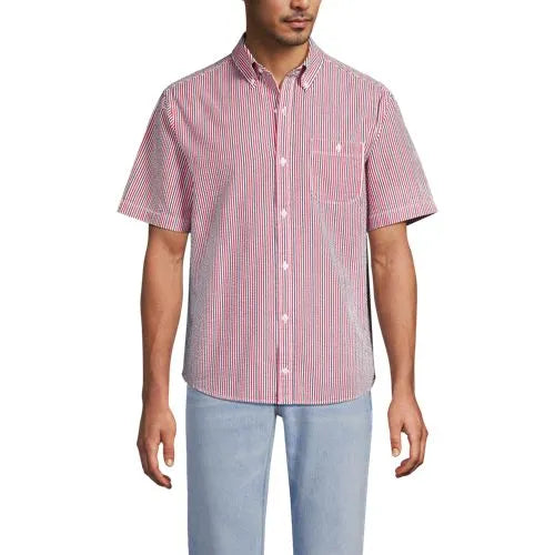 Men's Short Sleeve Seersucker Shirt
