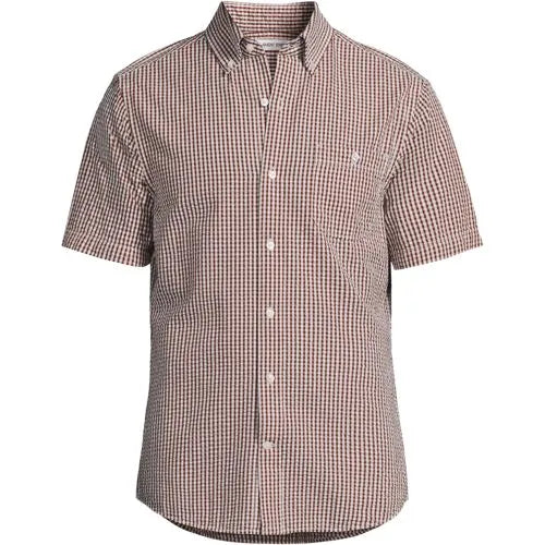 Men's Short Sleeve Seersucker Shirt