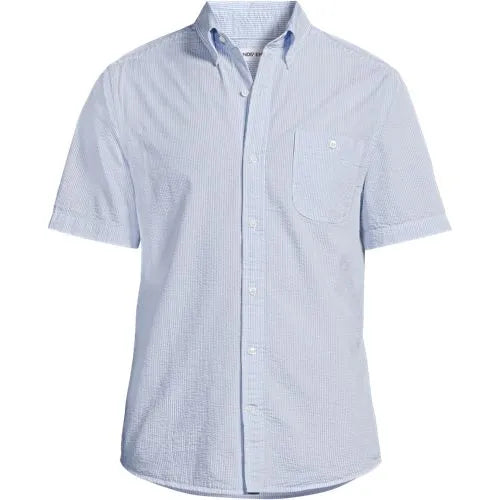 Men's Short Sleeve Seersucker Shirt