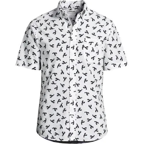 Men's Short Sleeve Seersucker Shirt