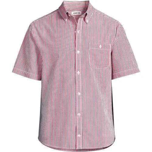 Men's Short Sleeve Seersucker Shirt
