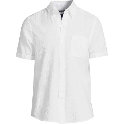Men's Short Sleeve Seersucker Shirt