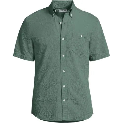 Men's Short Sleeve Seersucker Shirt