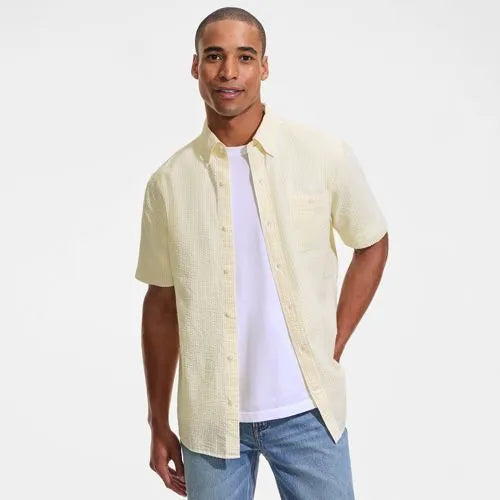 Men's Short Sleeve Seersucker Shirt