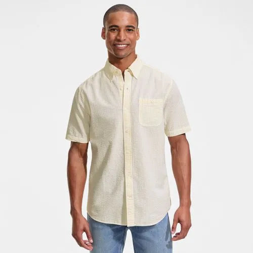 Men's Short Sleeve Seersucker Shirt