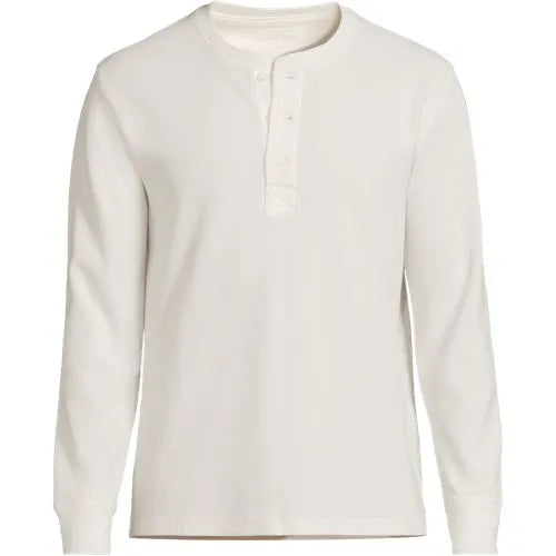 Men's Big and Tall Long Sleeve Thermal Waffle Henley