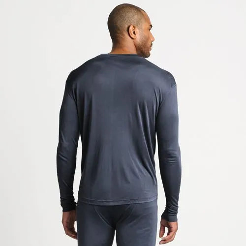 Men's Silk Long Underwear Crew Neck
