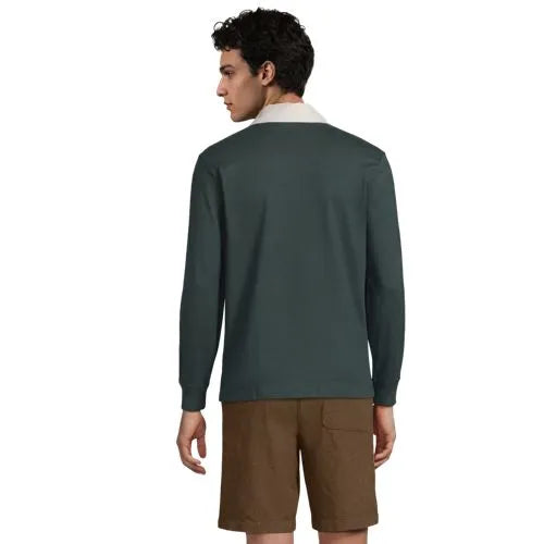 Men's Long Sleeve Stripe Rugby Shirt