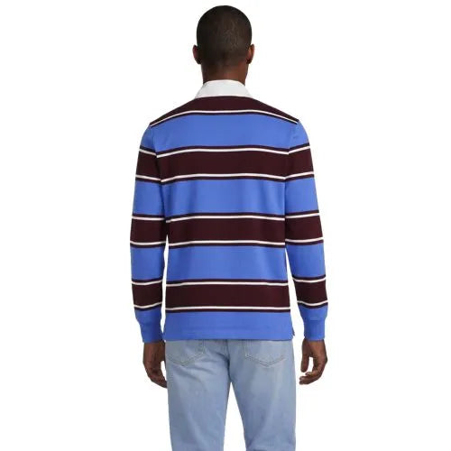 Men's Long Sleeve Stripe Rugby Shirt
