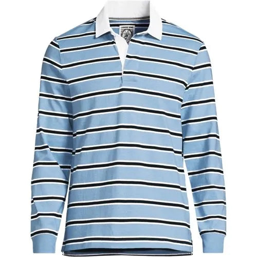 Men's Long Sleeve Stripe Rugby Shirt
