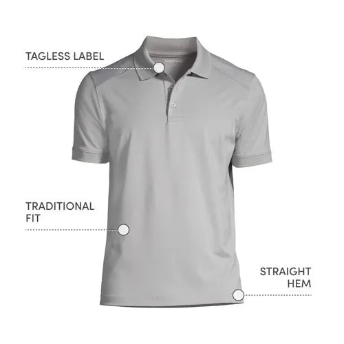 Men's Short Sleeve Rapid Dry Active Polo Shirt