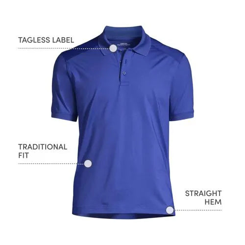 Men's Short Sleeve Rapid Dry Active Polo Shirt