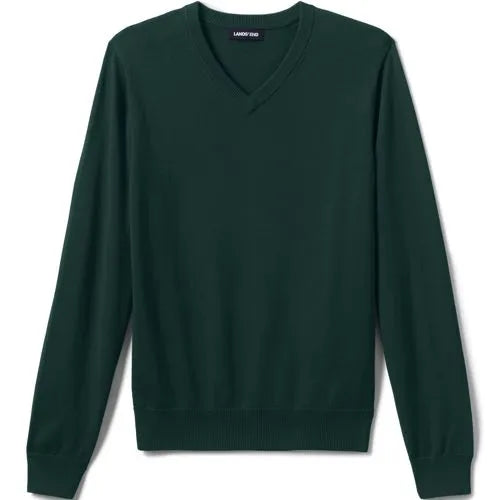 Men's Cotton Modal Fine Gauge V-neck Sweater