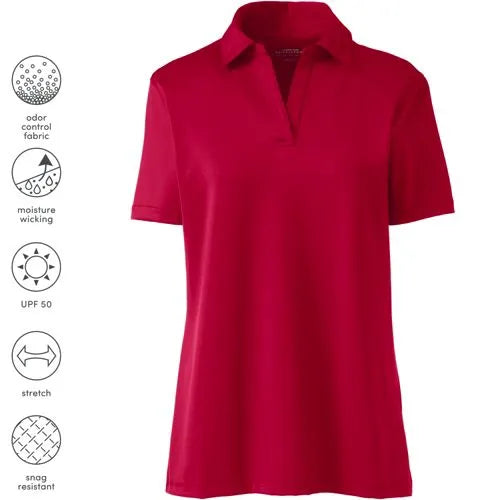 School Uniform Women's Short Sleeve Rapid Dry Sport Neck Polo Shirt