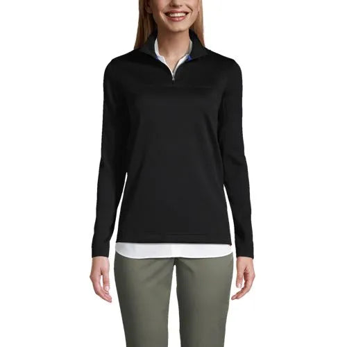 School Uniform Women's Textured Quarter Zip Pullover