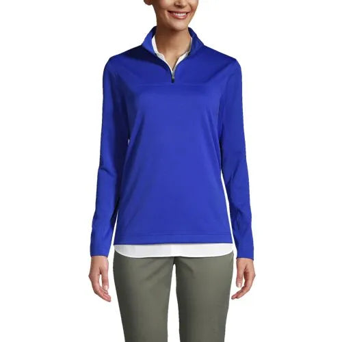 School Uniform Women's Textured Quarter Zip Pullover