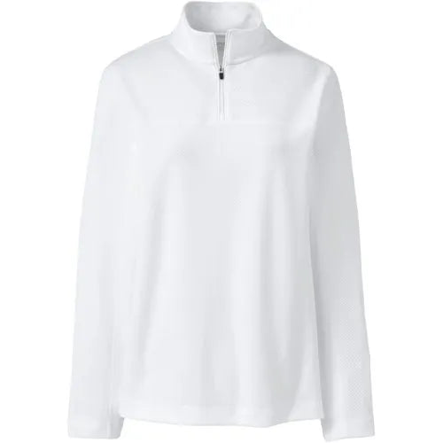 School Uniform Women's Textured Quarter Zip Pullover
