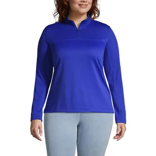 School Uniform Women's Textured Quarter Zip Pullover