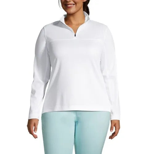 School Uniform Women's Textured Quarter Zip Pullover