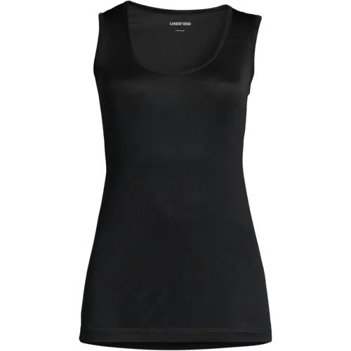 Women's Plus Size Silk Interlock Thermal Long Underwear Base Layer Tank Top