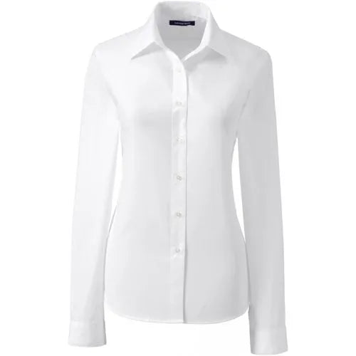 Custom Women's Long Sleeve Woven Straight Collar Broadcloth
