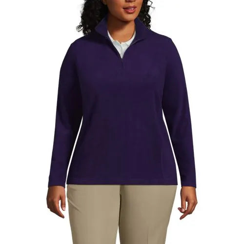 School Uniform Women's Thermacheck 100 Fleece Quarter Zip Pullover Top