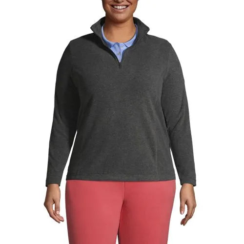School Uniform Women's Thermacheck 100 Fleece Quarter Zip Pullover Top